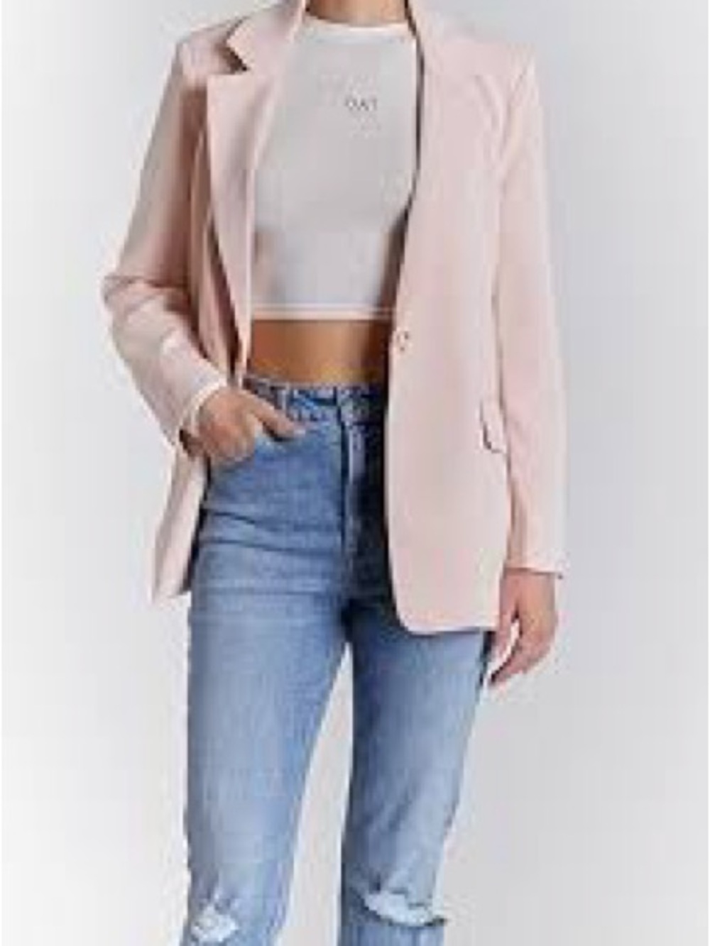 Oat New York Pastel Pink Single-Button Blazer size Medium. New with tag
